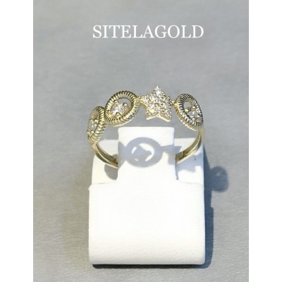 GOLDEN RING WITH STONES RS 02